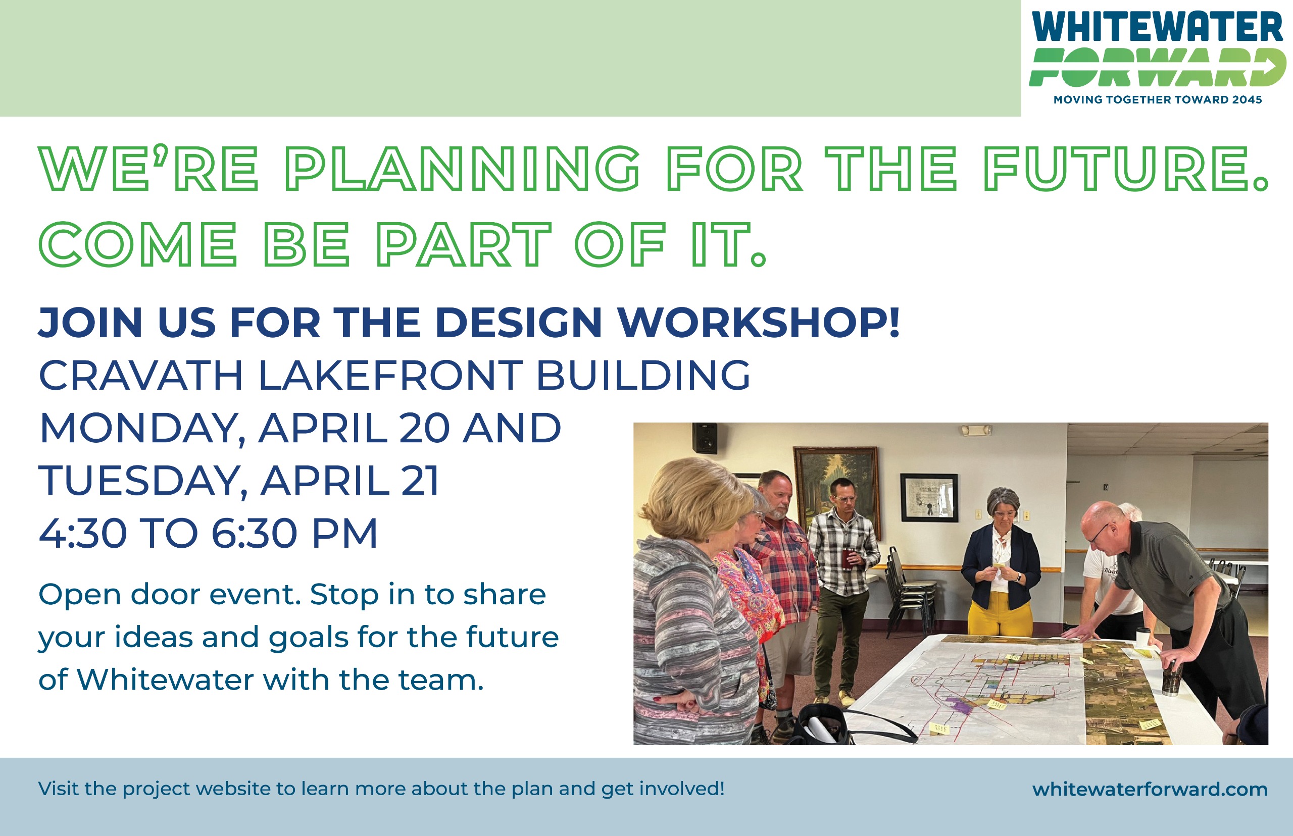 Whitewater Forward Design Workshop Flyer